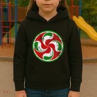 Basque Flag Lauburu Gift Pais Vasco Basque Country Kids Hoodie thumb 3