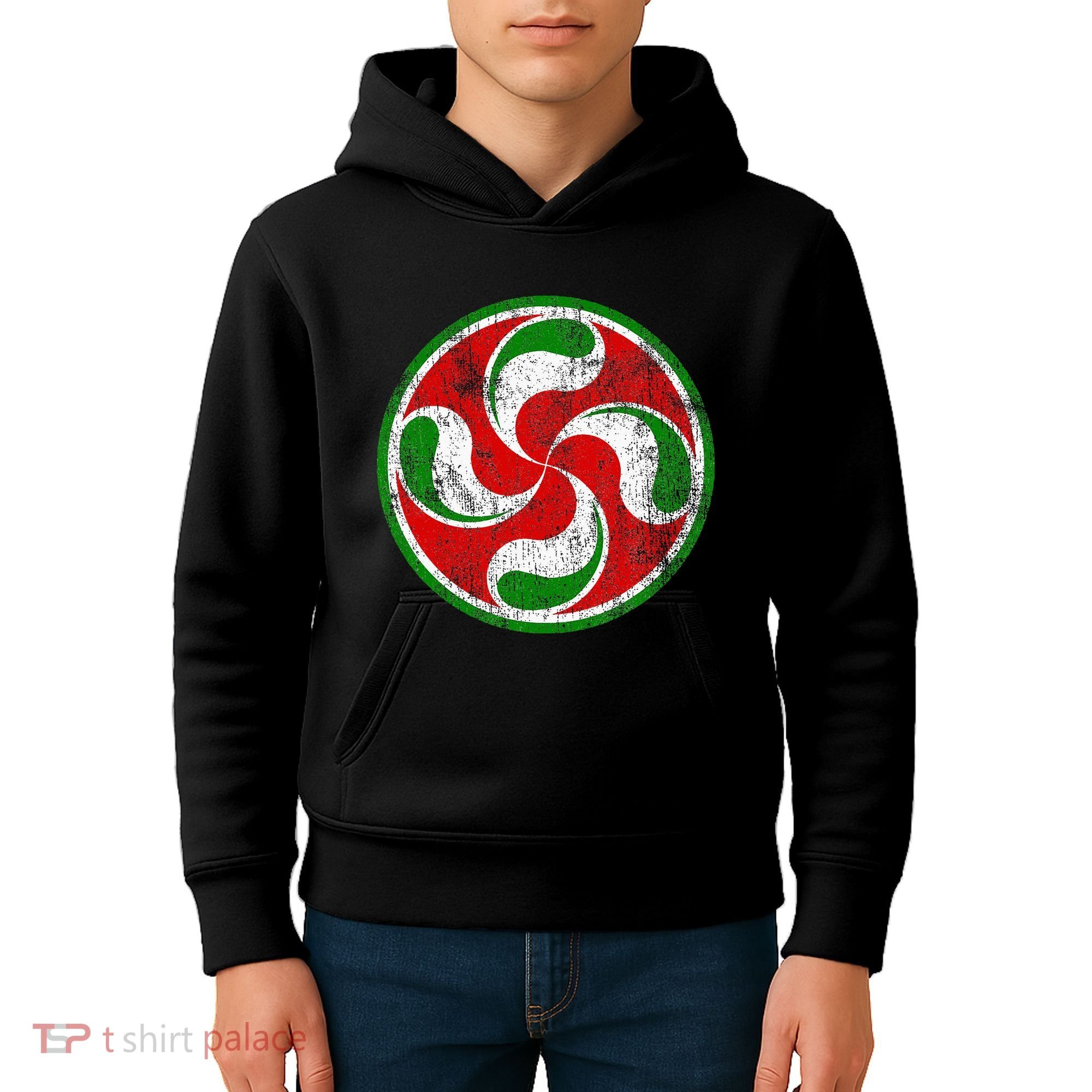 Basque Flag Lauburu Gift Pais Vasco Basque Country Kids Hoodie