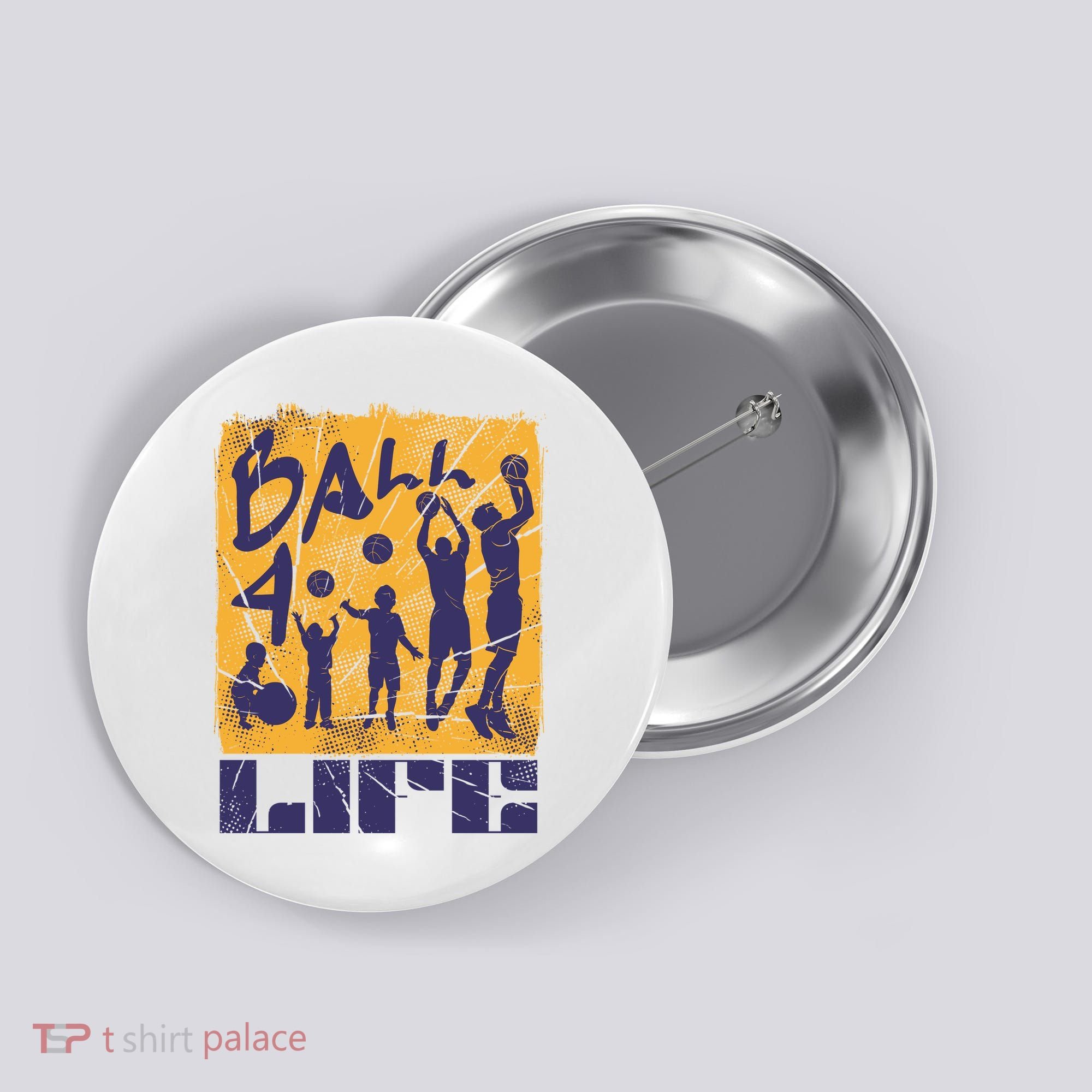 Basketball For Life Button