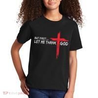 But First Let Me Thank God Inspirational Kids T-Shirt thumb 2