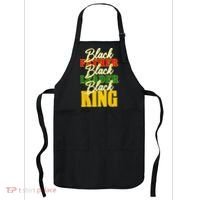 Black Father Leader Juneteenth King Melanin Father's Day Apron thumb 0