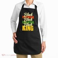 Black Father Leader Juneteenth King Melanin Father's Day Apron thumb 2