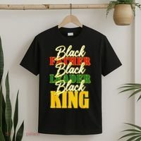 Black Father Leader Juneteenth King Melanin Father's Day T-Shirt thumb 2