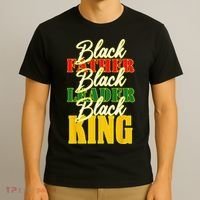 Black Father Leader Juneteenth King Melanin Father's Day T-Shirt thumb 3