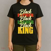 Black Father Leader Juneteenth King Melanin Father's Day T-Shirt thumb 4