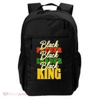 Black Father Leader Juneteenth King Melanin Father's Day Backpack thumb 0
