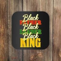 Black Father Leader Juneteenth King Melanin Father's Day Coaster thumb 0