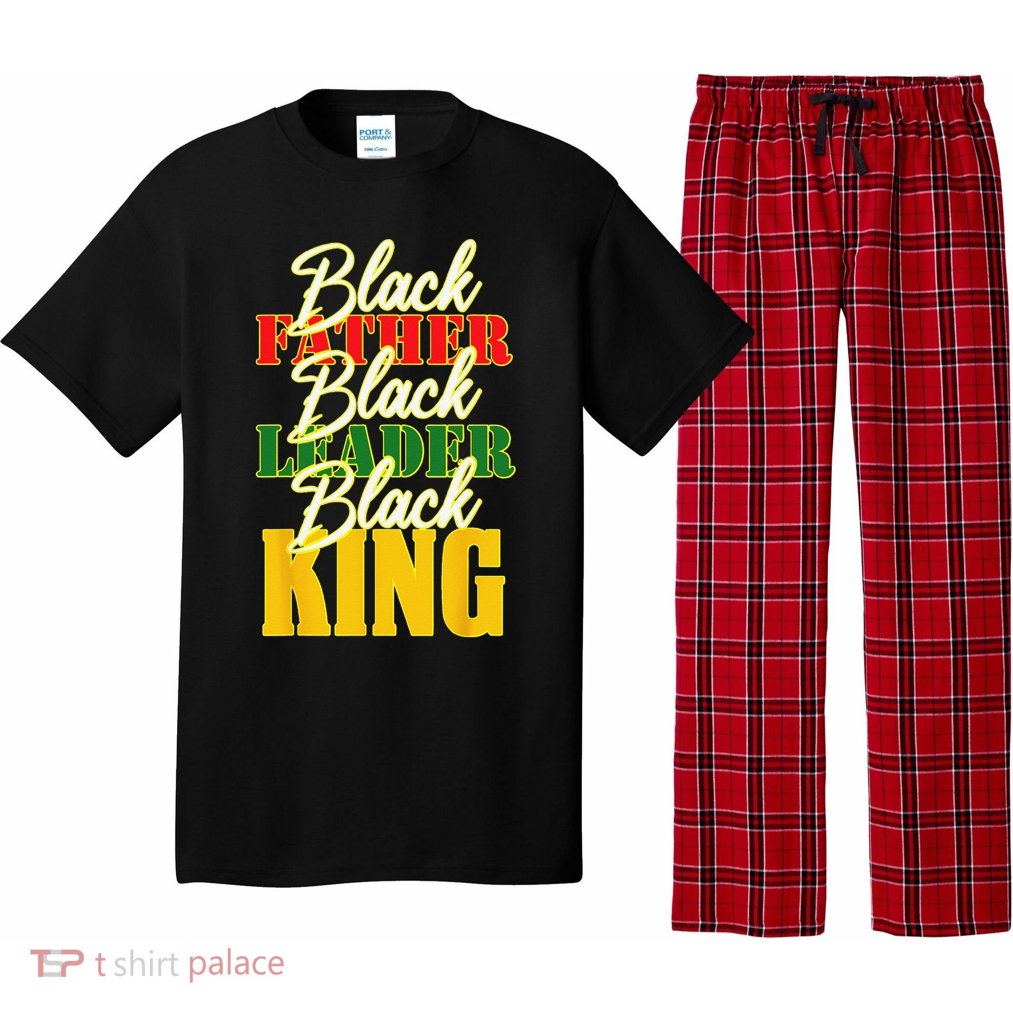 Black Father Leader Juneteenth King Melanin Father's Day Pajama Set