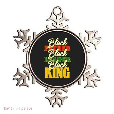 Black Father Leader Juneteenth King Melanin Father's Day Ornament
