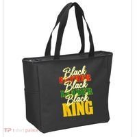 Black Father Leader Juneteenth King Melanin Father's Day Tote Bag thumb 2
