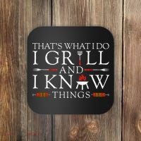 Bbq Food Lover ThatS What I Do I Grill And I Know Things Coaster thumb 0
