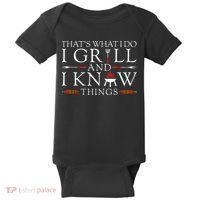 Bbq Food Lover ThatS What I Do I Grill And I Know Things Baby Bodysuit thumb 0