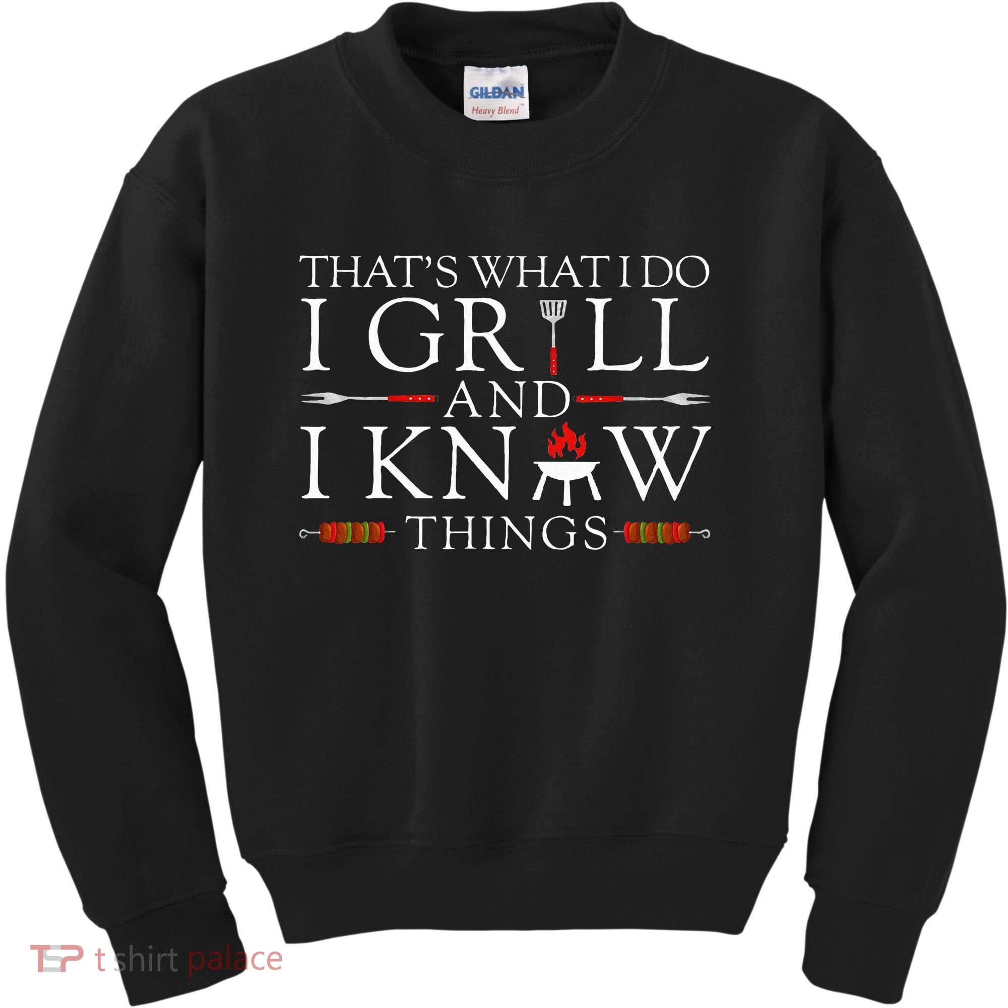 Bbq Food Lover ThatS What I Do I Grill And I Know Things Kids Sweatshirt