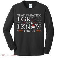Bbq Food Lover ThatS What I Do I Grill And I Know Things Kids Long Sleeve Shirt thumb 0