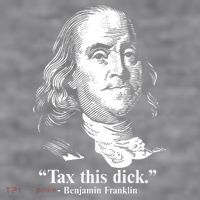 Benjamin Franklin Liberty Tax This Dick Republican Quotes Women's Racerback Cropped Tank thumb 2