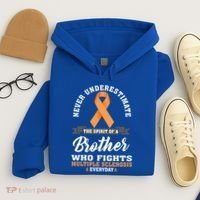 Brother Fights Multiple Sclerosis Ms Warrior Gift Hoodie thumb 4