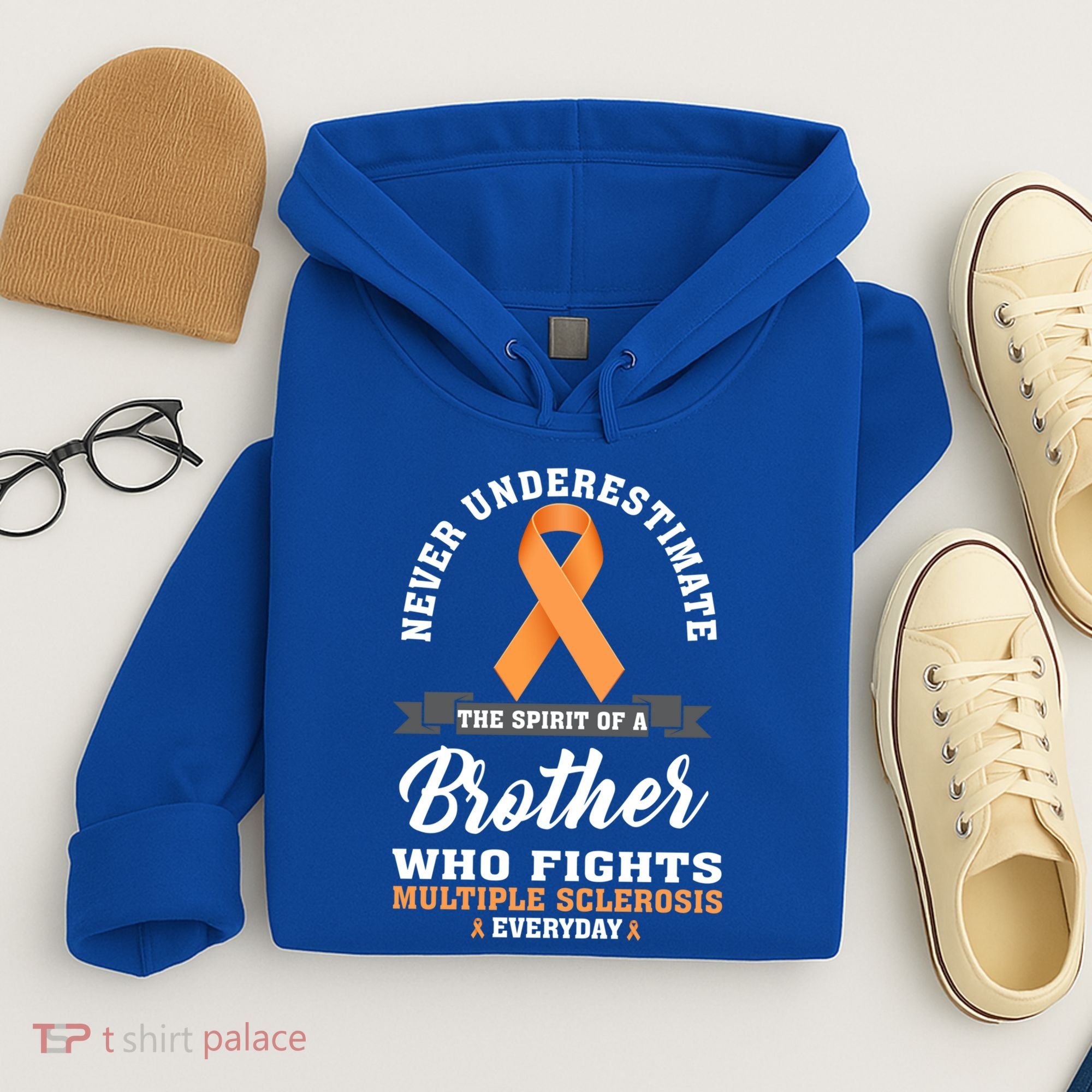 Brother Fights Multiple Sclerosis Ms Warrior Gift Hoodie