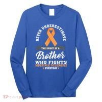 Brother Fights Multiple Sclerosis Ms Warrior Gift Long Sleeve Shirt thumb 0