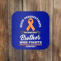 Brother Fights Multiple Sclerosis Ms Warrior Gift Coaster thumb 0