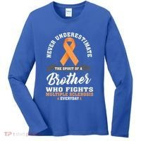 Brother Fights Multiple Sclerosis Ms Warrior Gift Women's Long Sleeve Shirt thumb 0