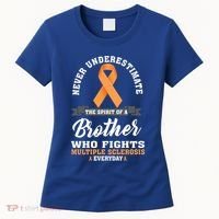 Brother Fights Multiple Sclerosis Ms Warrior Gift Women's T-Shirt thumb 0
