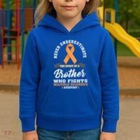 Brother Fights Multiple Sclerosis Ms Warrior Gift Kids Hoodie thumb 3
