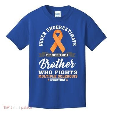 Brother Fights Multiple Sclerosis Ms Warrior Gift Kids T-Shirt