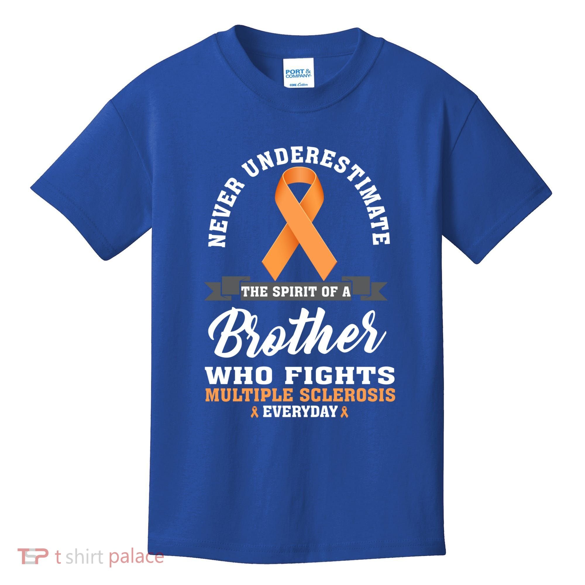 Brother Fights Multiple Sclerosis Ms Warrior Gift Kids T-Shirt