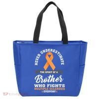 Brother Fights Multiple Sclerosis Ms Warrior Gift Tote Bag thumb 0