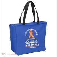 Brother Fights Multiple Sclerosis Ms Warrior Gift Tote Bag thumb 2