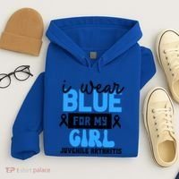 Blue For My Juvenile Arthritis Awareness Mom Dad Sister Gift Hoodie thumb 4