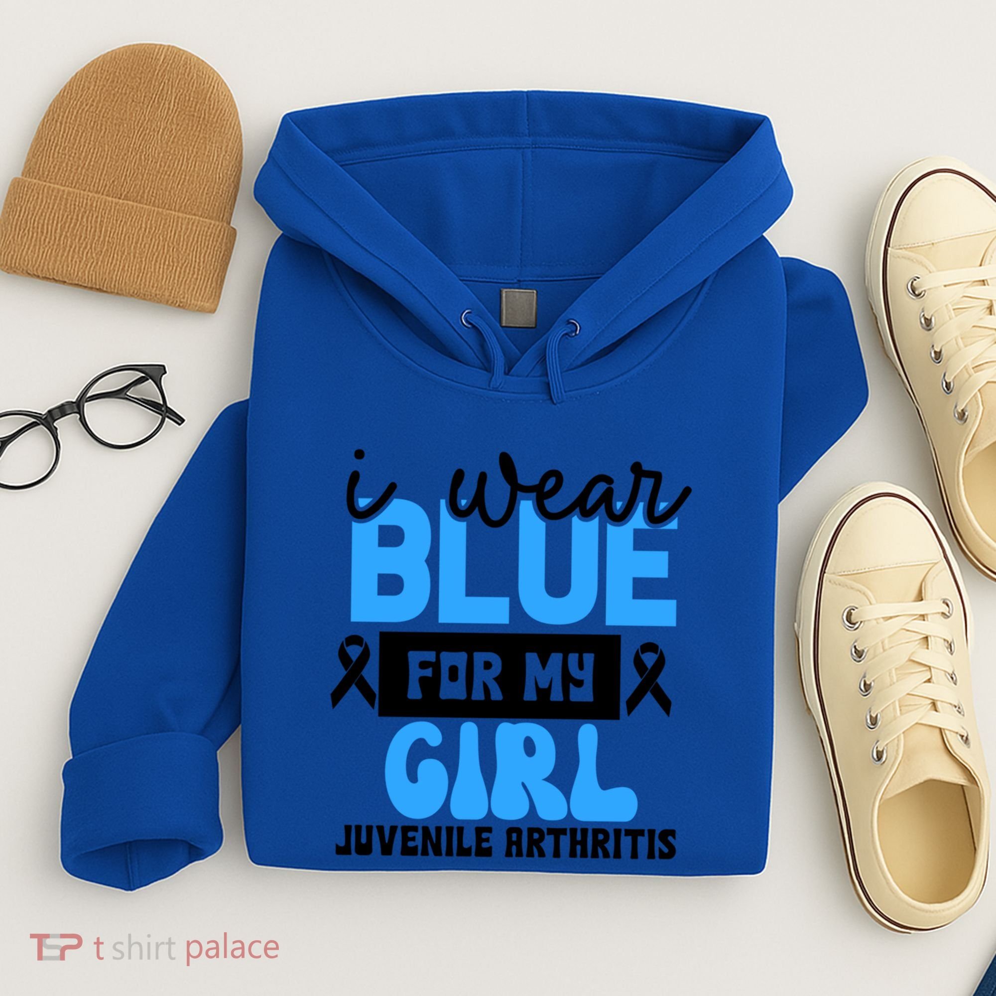 Blue For My Juvenile Arthritis Awareness Mom Dad Sister Gift Hoodie