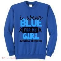Blue For My Juvenile Arthritis Awareness Mom Dad Sister Gift Sweatshirt thumb 0