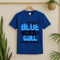 Blue For My Juvenile Arthritis Awareness Mom Dad Sister Gift T-Shirt thumb 2