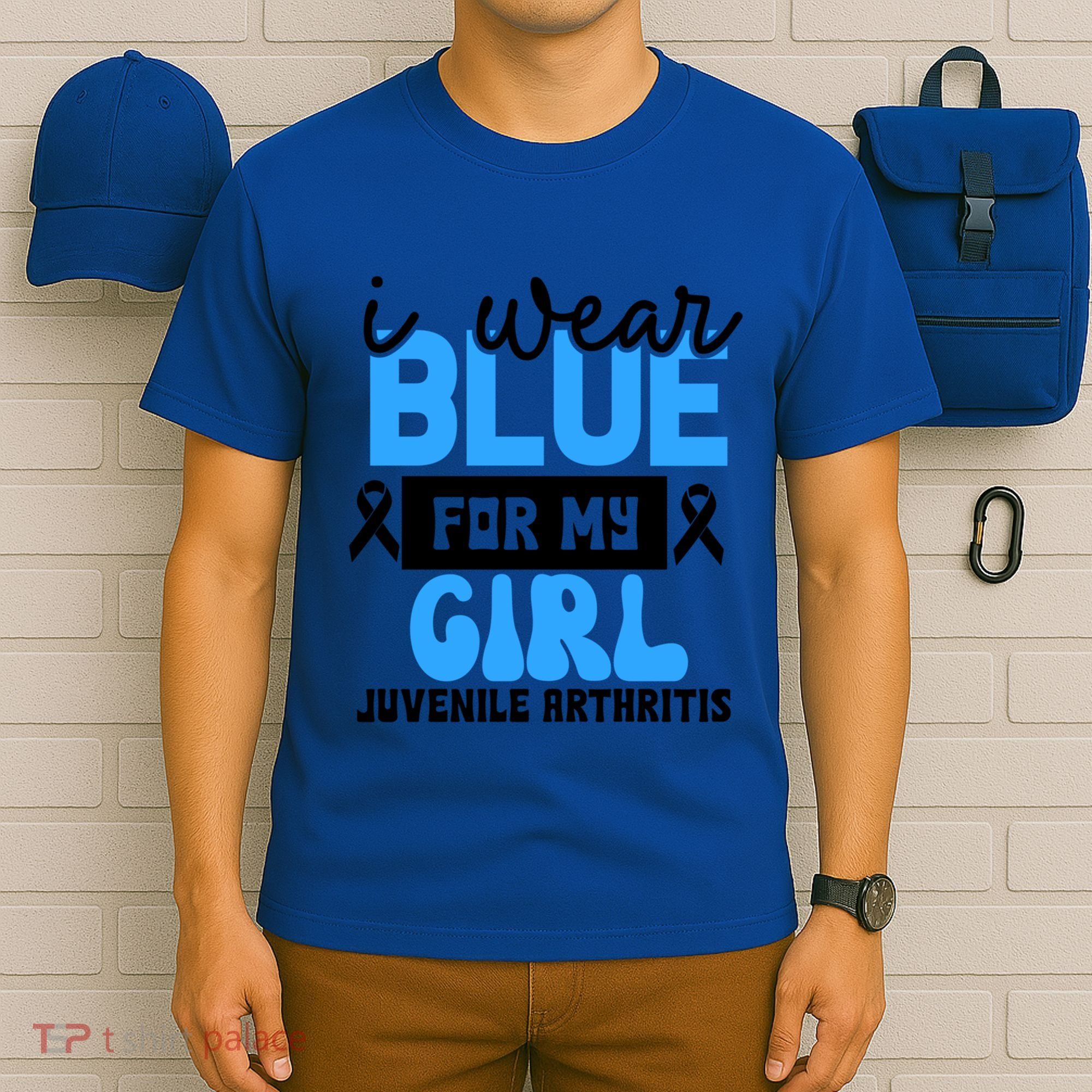 Blue For My Juvenile Arthritis Awareness Mom Dad Sister Gift T-Shirt