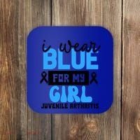 Blue For My Juvenile Arthritis Awareness Mom Dad Sister Gift Coaster thumb 0