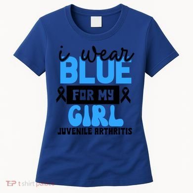 Blue For My Juvenile Arthritis Awareness Mom Dad Sister Gift Women's T-Shirt