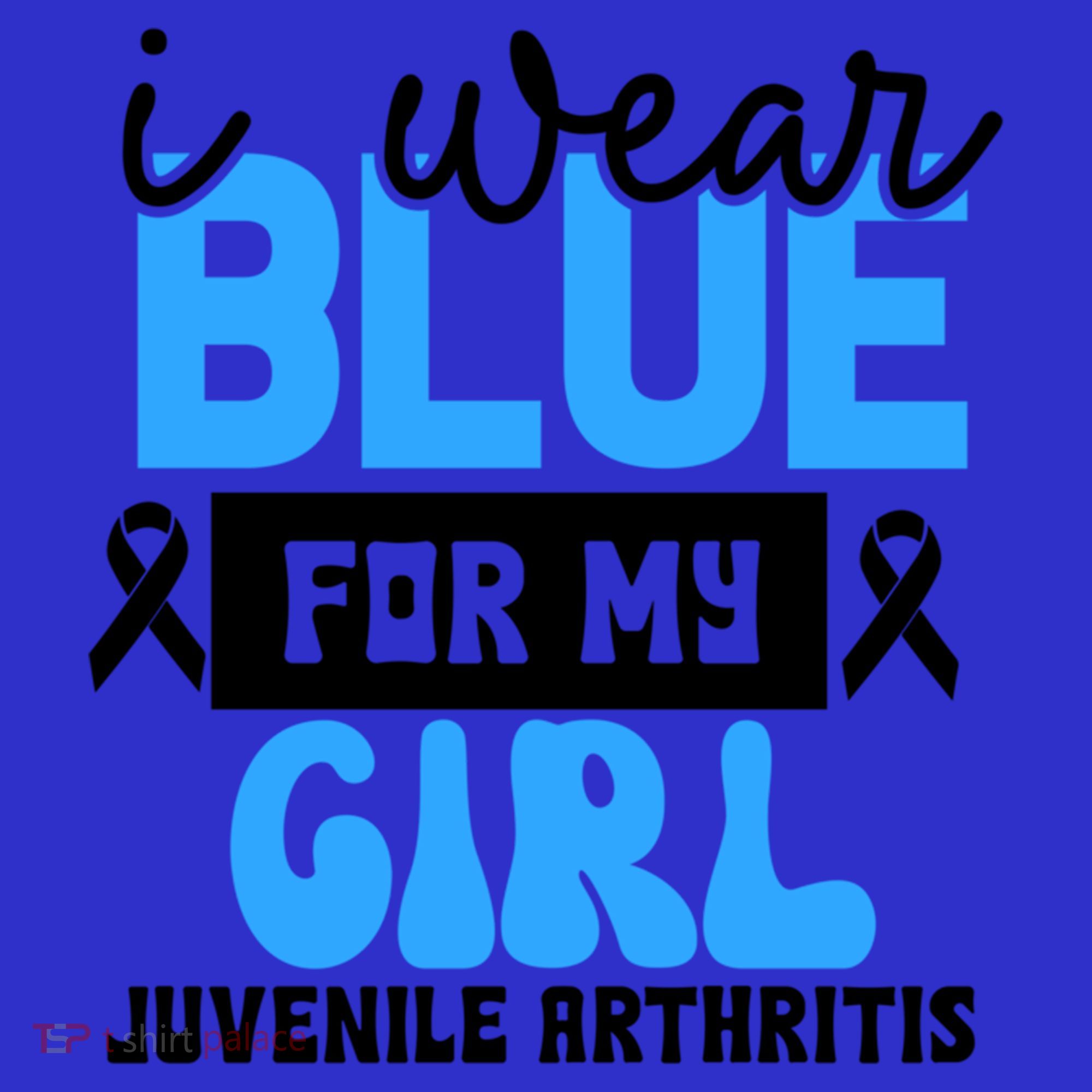 Blue For My Juvenile Arthritis Awareness Mom Dad Sister Gift Women's T-Shirt