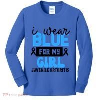 Blue For My Juvenile Arthritis Awareness Mom Dad Sister Gift Kids Long Sleeve Shirt thumb 0