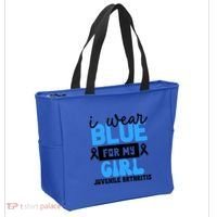 Blue For My Juvenile Arthritis Awareness Mom Dad Sister Gift Tote Bag thumb 2