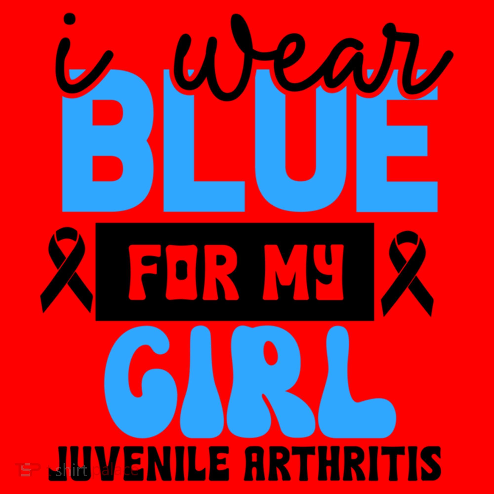 Blue For My Juvenile Arthritis Awareness Mom Dad Sister Gift Santa Hat