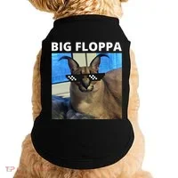 Big Floppa Meme Cat Doggie Tank thumb 0