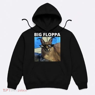 Big Floppa Meme Cat Hoodie