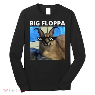 Big Floppa Meme Cat Long Sleeve Shirt
