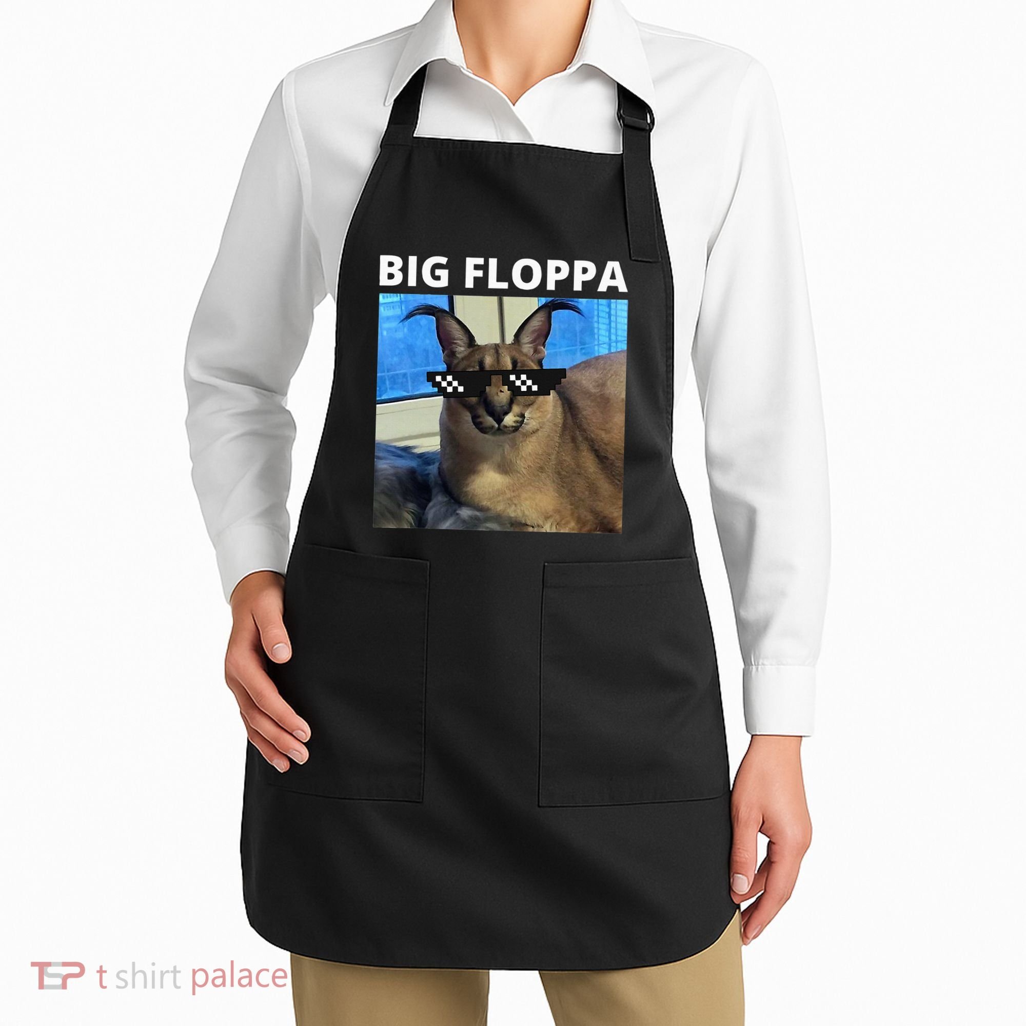 Big Floppa Meme Cat Apron