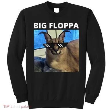 Big Floppa Meme Cat Sweatshirt