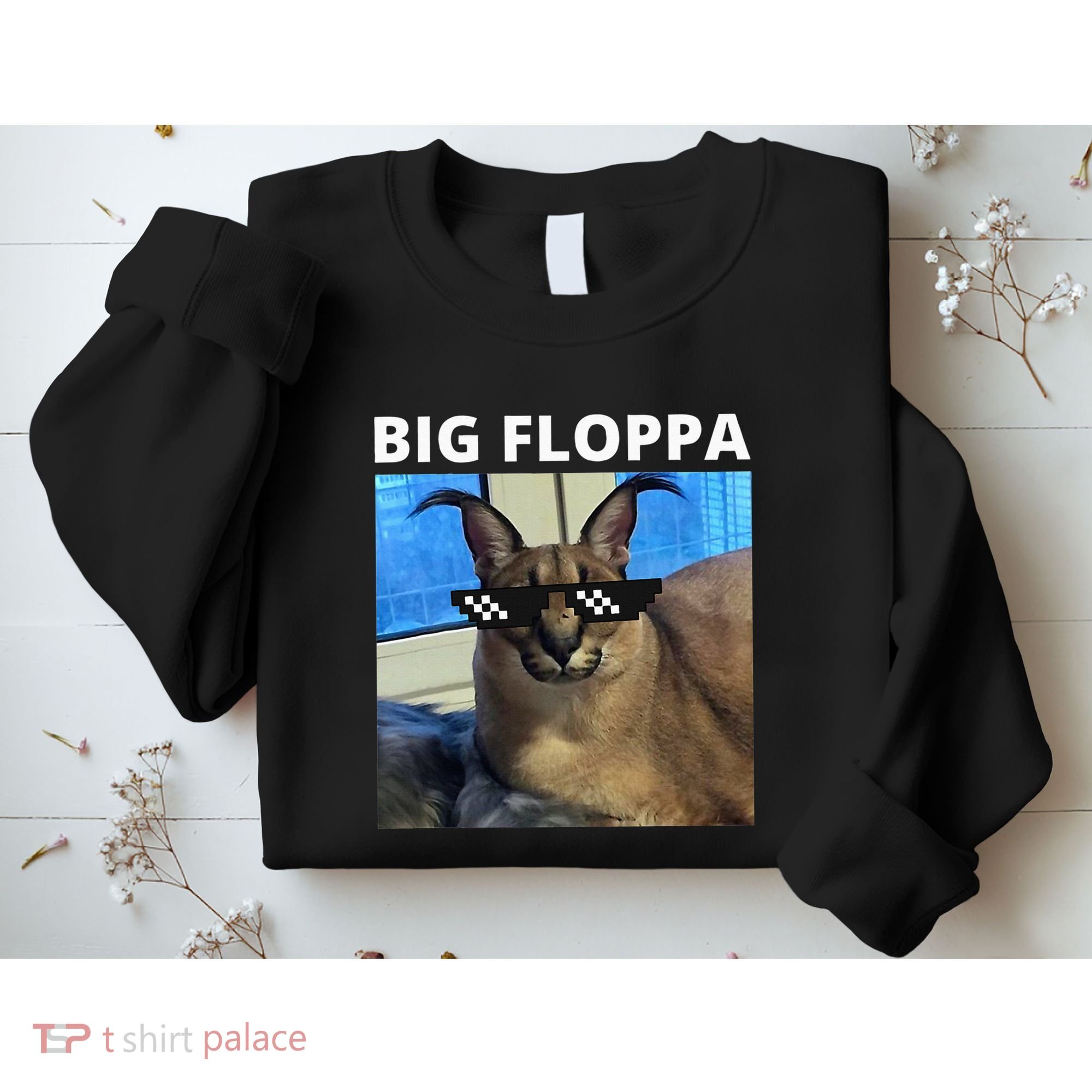 Big Floppa Meme Cat Sweatshirt