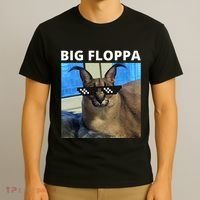 Big Floppa Meme Cat T-Shirt thumb 3