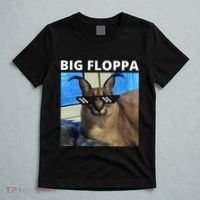 Big Floppa Meme Cat T-Shirt thumb 5