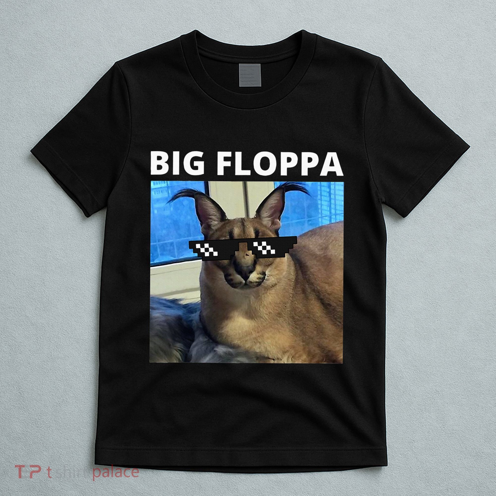 Big Floppa Meme Cat T-Shirt
